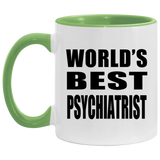 World's Best Psychiatrist - 11oz Accent Mug Green