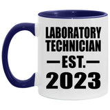 Laboratory Technician Established Est. 2023 - 11oz Accent Mug Purple