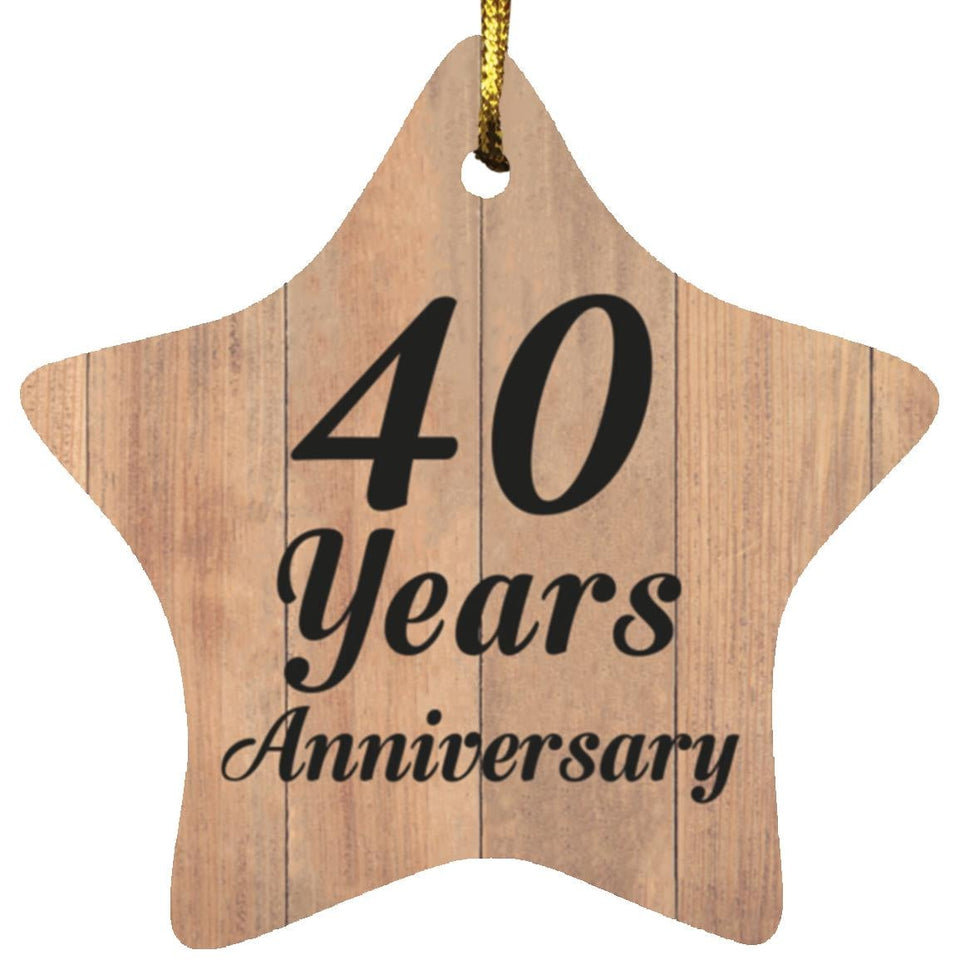 40th Anniversary 40 Years Anniversary - Star Ornament C