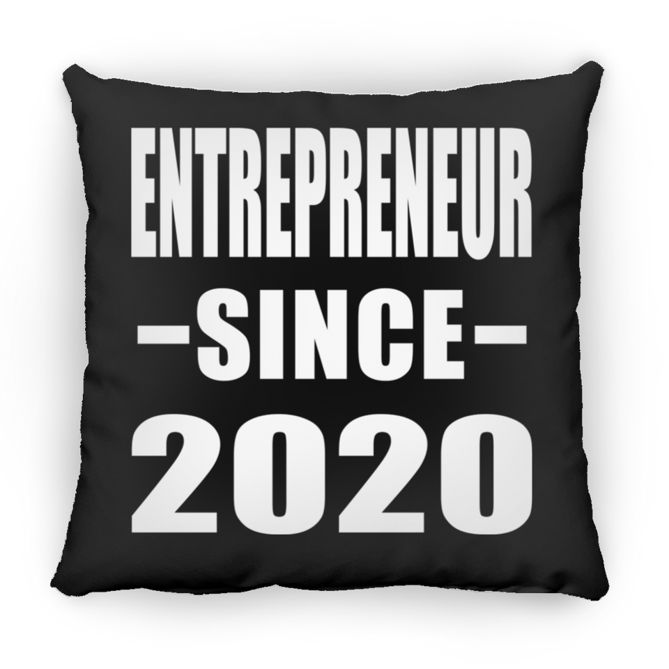 Entrepreneur Since 2020 - Throw Pillow Black