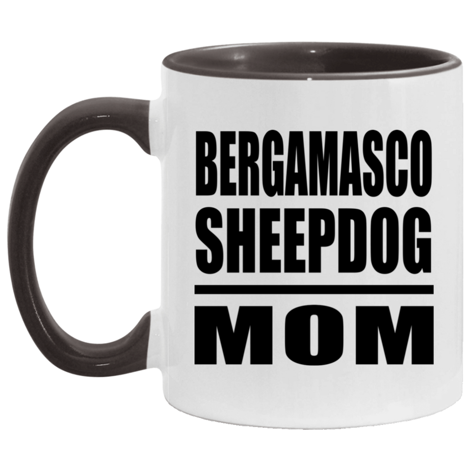Bergamasco Sheepdog Mom - 11oz Accent Mug Black