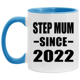 Step Mum Since 2022 - 11oz Accent Mug Blue