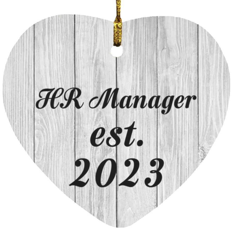 HR Manager Established Est. 2023 - Heart Ornament F