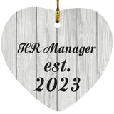 HR Manager Established Est. 2023 - Heart Ornament F