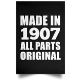 117th Birthday Made in 1907 All Parts Original - Poster Portrait