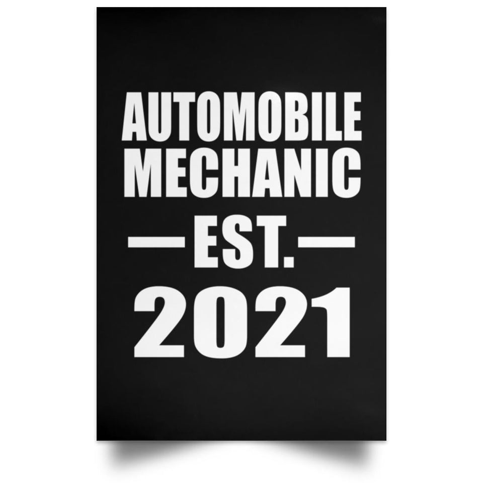 Automobile Mechanic Established EST. 2021 - Poster Portrait