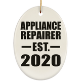 Appliance Repairer Established EST. 2020 - Oval Ornament