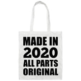 4th Birthday Made in 2020 All Parts Original - Tote Bag White