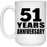 51st Anniversary 51 Years - 15 Oz Coffee Mug