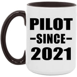 Pilot Since 2021 - 15oz Accent Mug Black