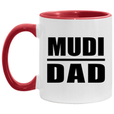 Mudi Dad - 11oz Accent Mug Red