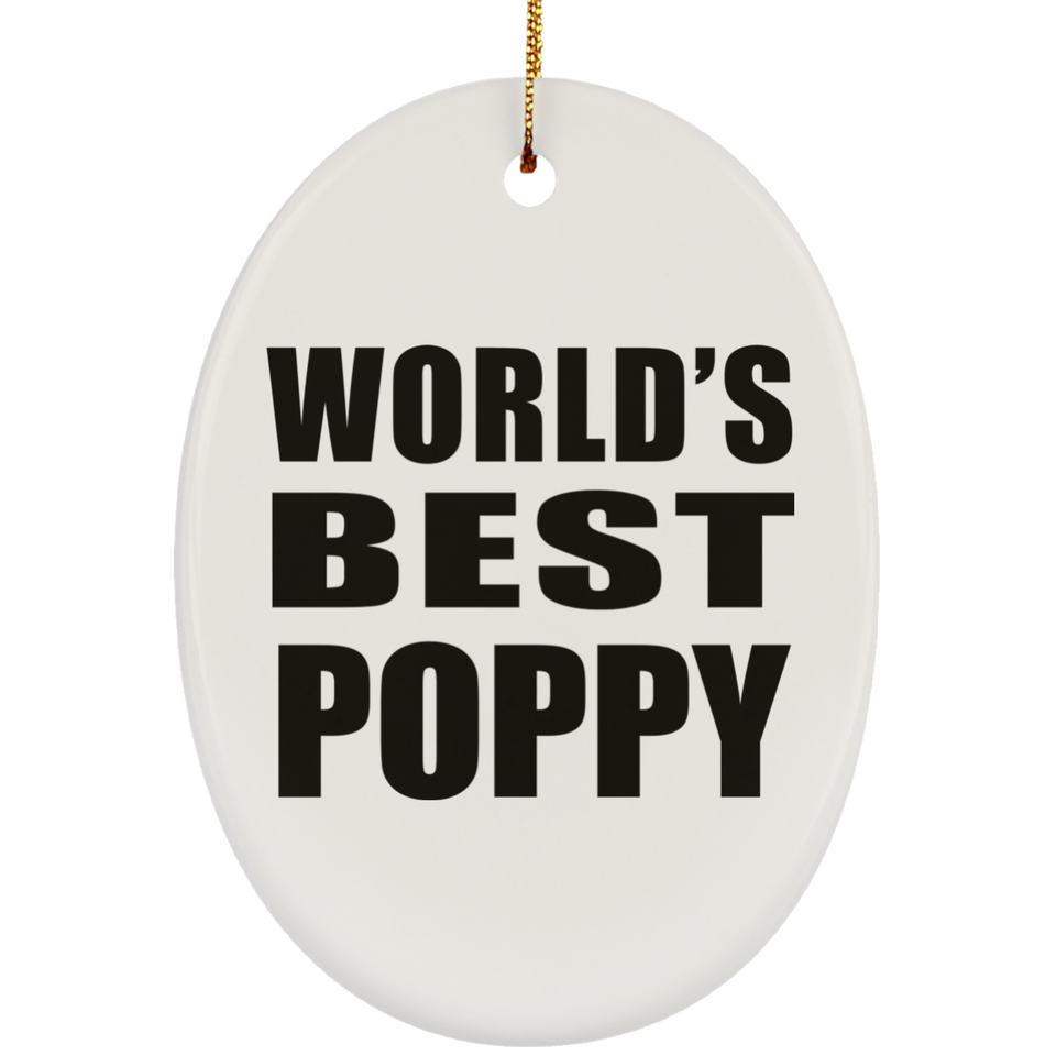 World's Best Poppy - Oval Ornament