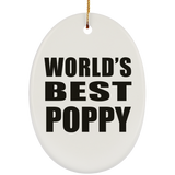 World's Best Poppy - Oval Ornament
