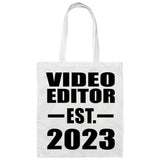 Video Editor Established EST. 2023 - Tote Bag White