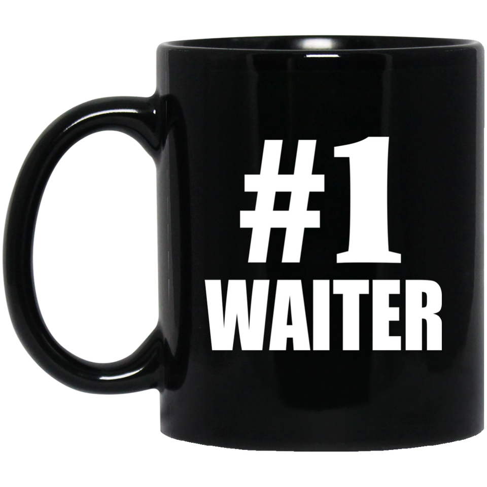 Number One #1 Waiter - 11 Oz Coffee Mug Black