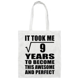 3rd Birthday Took Square Root of 9 Years To Awesome - Tote Bag White
