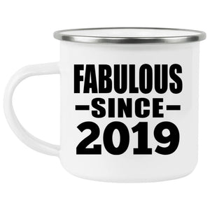 5th Birthday Fabulous Since 2019 - 12oz Camping Mug