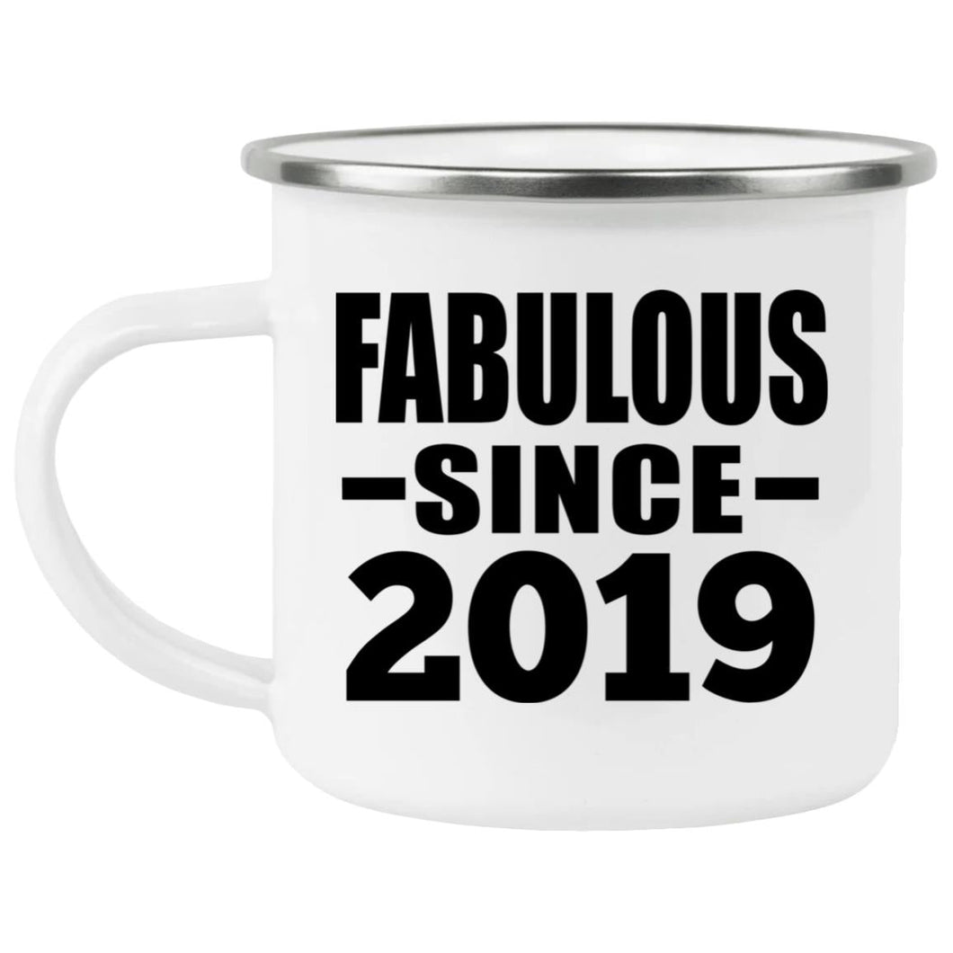 5th Birthday Fabulous Since 2019 - 12oz Camping Mug