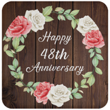 Happy 48th Anniversary - Drink Coaster A