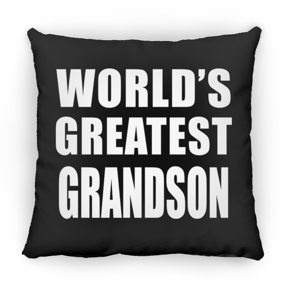 World's Greatest Grandson - Throw Pillow Black