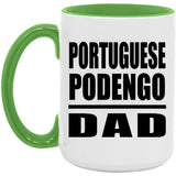 Portuguese Podengo Dad - 15oz Accent Mug Green