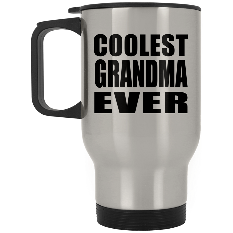 Coolest Grandma Ever - Silver Travel Mug