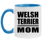 Welsh Terrier Mom - 11oz Accent Mug Blue