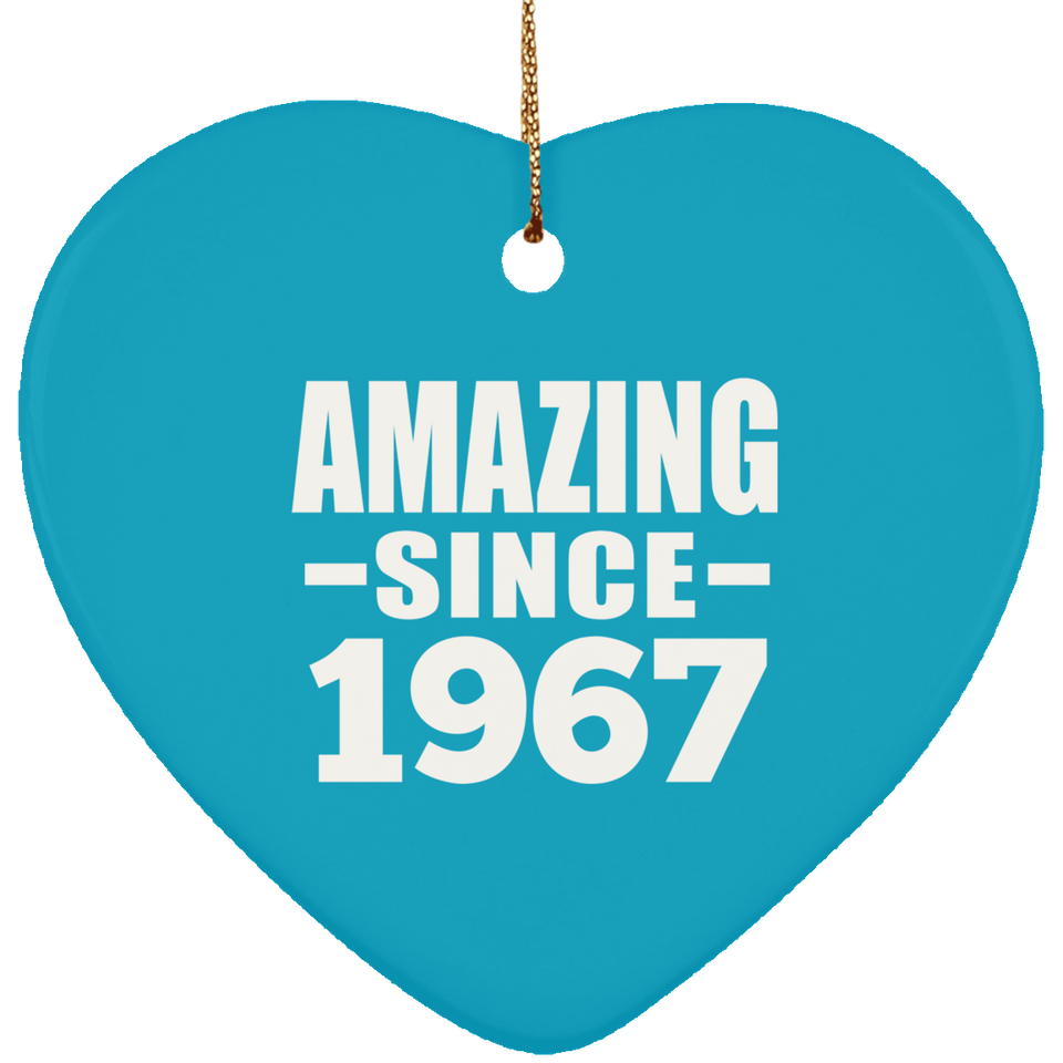 57th Birthday Amazing Since 1967 - Heart Ornament