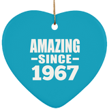 57th Birthday Amazing Since 1967 - Heart Ornament