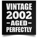 22nd Birthday Vintage 2002 Aged Perfectly - Poster Square