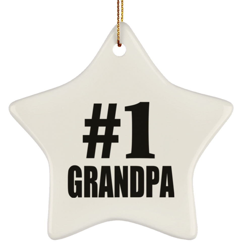 Number One #1 Grandpa - Star Ornament