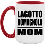 Lagotto Romagnolo Mom - 15oz Accent Mug Red