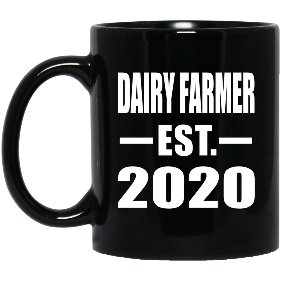Dairy Farmer Established EST. 2020 - 11oz Coffee Mug Black