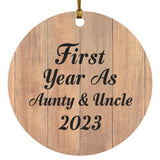 First Year As Aunty & Uncle 2023 - Circle Ornament C