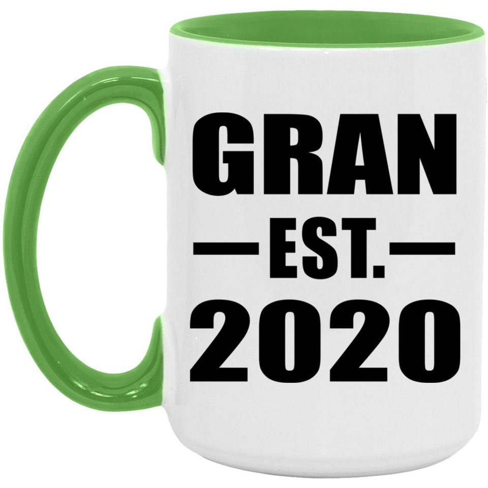 Gran Established EST. 2020 - 15oz Accent Mug Green