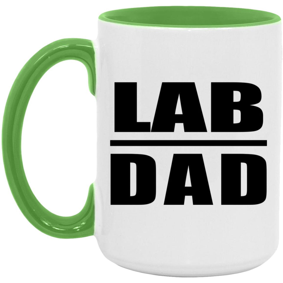 Lab Dad - 15oz Accent Mug Green