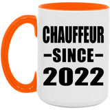 Chauffeur Since 2022 - 15oz Accent Mug Orange