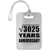 55th Anniversary Square Root of 3025 Years Anniversary - Luggage Bag Tag