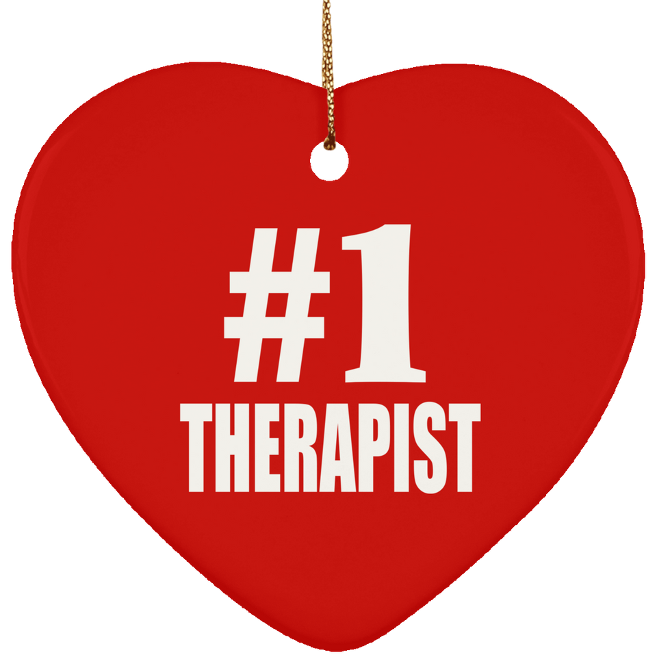 Number One #1 Therapist - Heart Ornament