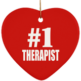 Number One #1 Therapist - Heart Ornament