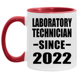 Laboratory Technician Since 2022 - 11oz Accent Mug Red