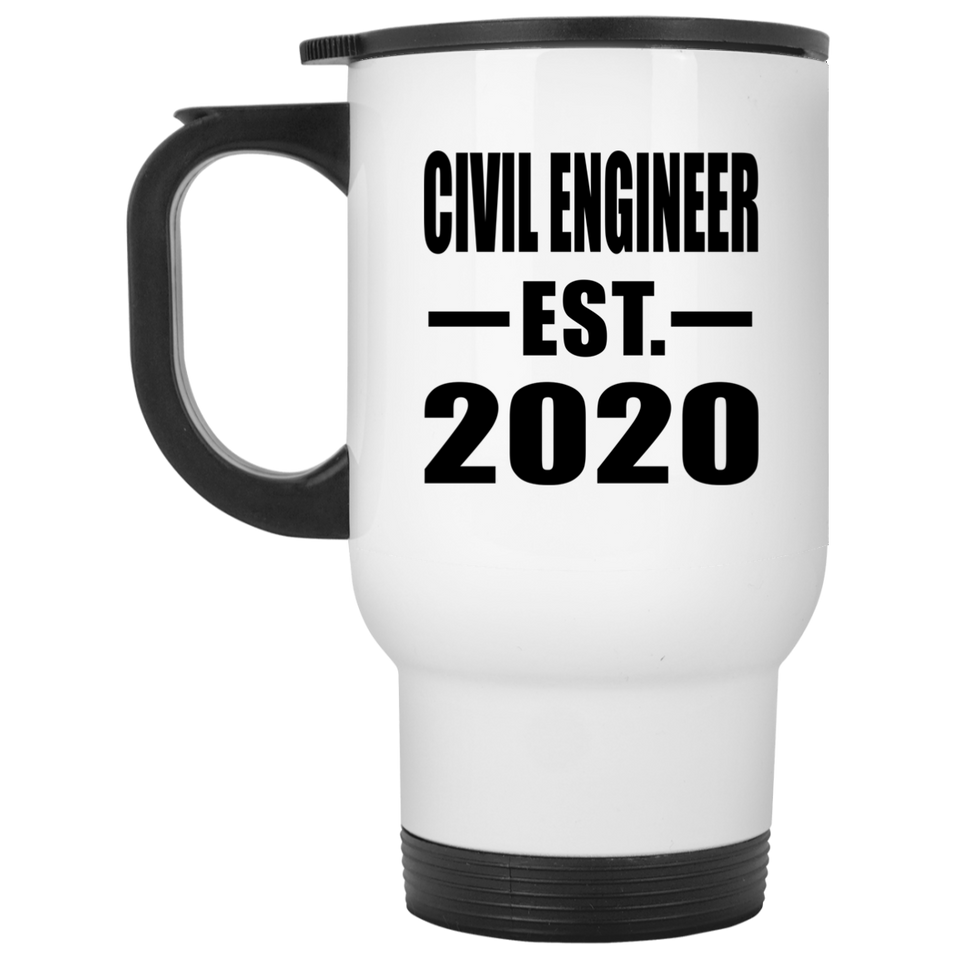 Civil Engineer Established EST. 2020 - White Travel Mug