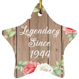 80th Birthday Legendary Since 1944 - Star Ornament B