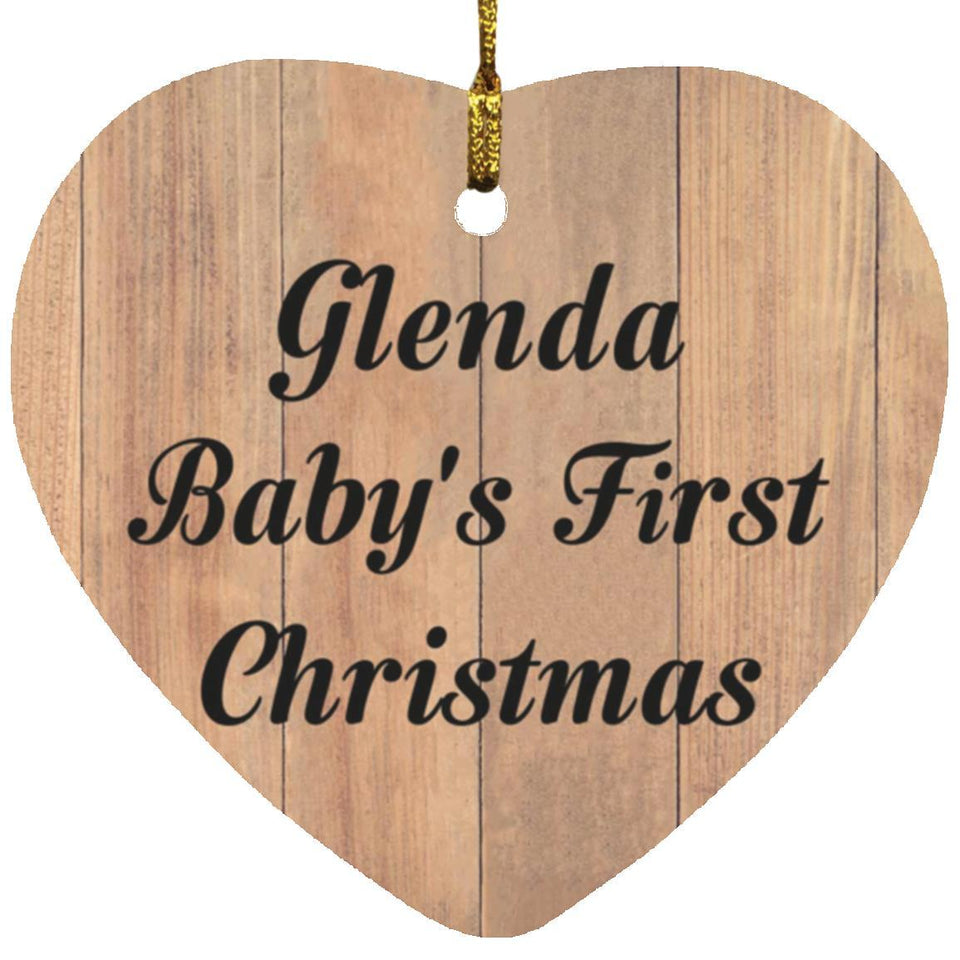 Glenda Baby's First Christmas - Heart Ornament C