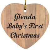 Glenda Baby's First Christmas - Heart Ornament C