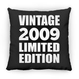 15th Birthday Vintage 2009 Limited Edition - Throw Pillow Black