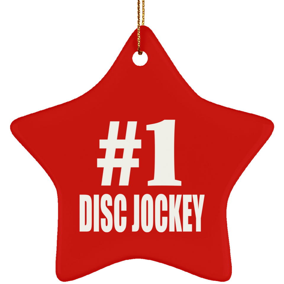 Number One #1 Disc Jockey - Star Ornament