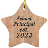 School Principal Established Est. 2023 - Star Ornament C
