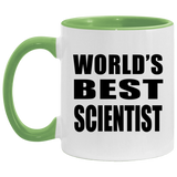 World's Best Scientist - 11oz Accent Mug Green