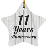 11th Anniversary 11 Years Anniversary - Star Ornament F